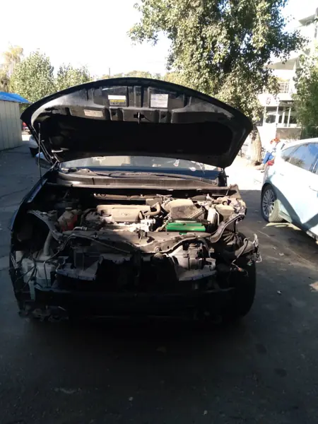 Open bonnet and front end