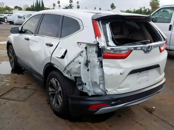 White crossover: rear view