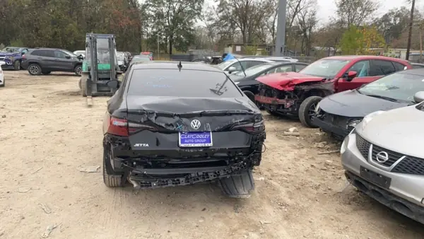 Rear of a BMW before body repair